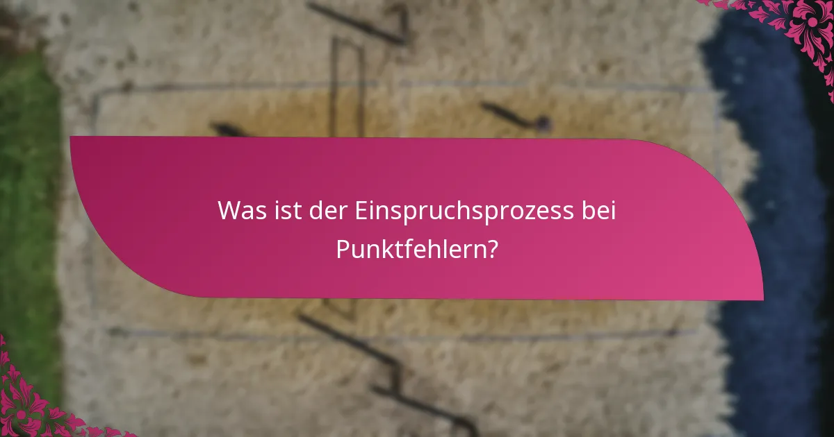Was ist der Einspruchsprozess bei Punktfehlern?