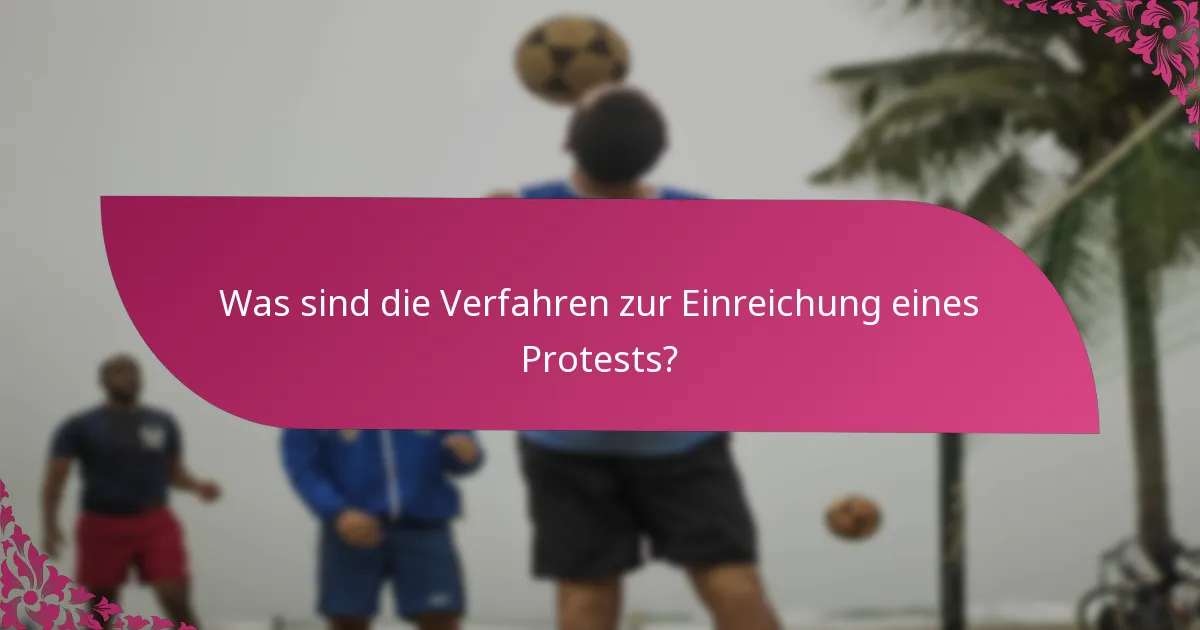 Was sind die Verfahren zur Einreichung eines Protests?